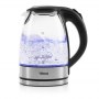 Tristar | Glass Kettle with LED | WK-3377 | Electric | 2200 W | 1.7 L | Glass | 360° rotational base | Black/Stainless Steel - 3